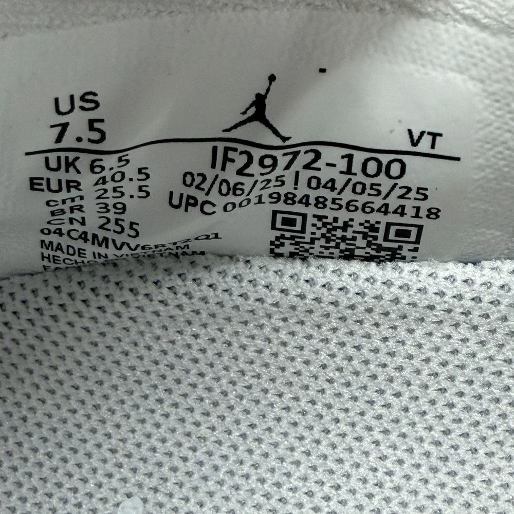 Nike Air Jordan Zoom Tenacity 88 PE White Cement Rare IF2972-100 Men's Size 7.5